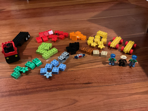 Lego Duplo Original, 57 Piezas Más Personajes Y Vehículos