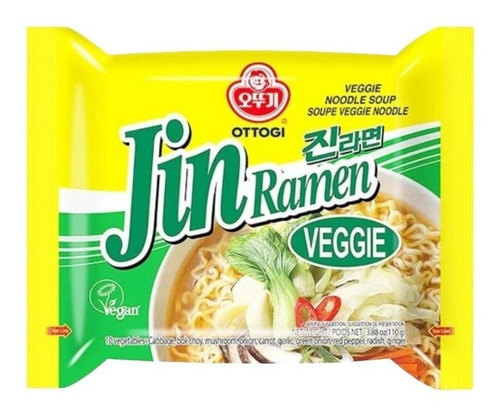 Fideos Instantaneos -jin Ramen Vegano- 120 Grs. Origen Corea