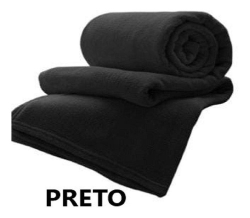 Manta Casal Quentinha Soft Fleece Macia Microfibra Preto