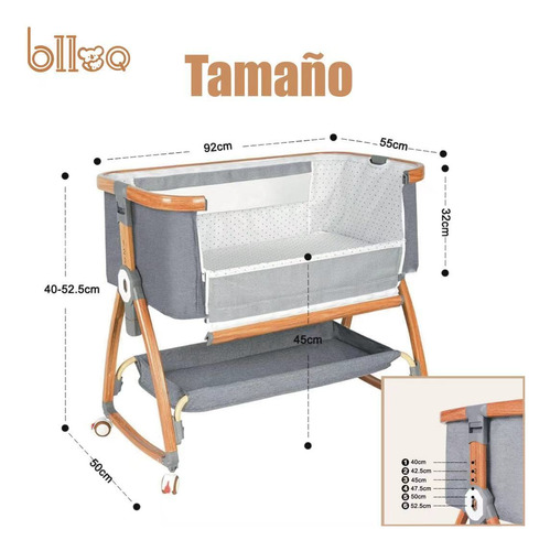 Cuna Corral Bebé Con Mosquitero + Colchon Confortable