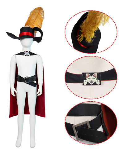 Capa Cat Warrior Del Gato Con Botas, Disfraz De Halloween