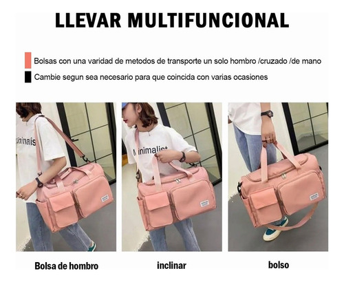 Ddmispo Maleta Gym Deportiva Bolsa Mujer Viaje Mochila