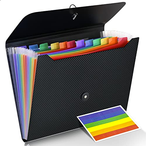 Accordian File Organizer Expanding File Folder, 13  S F...