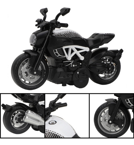 Aleación Moto Modelo Juguete Motocicleta Eléctrica Luz Músic