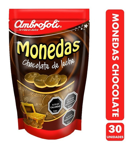 Monedas De Chocolate De Ambrosoli - (bolsa Con 30 Unidades).