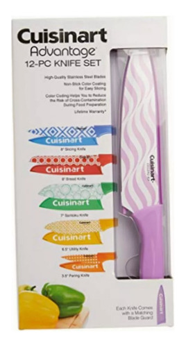 Cuisinart Cuchillos Para Cocina De Colores, Set De 12 Pzs.
