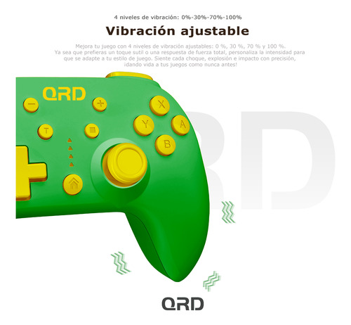 Control Joystick Inalámbrico Para Nintendo Switch Pc Gamepad Verde