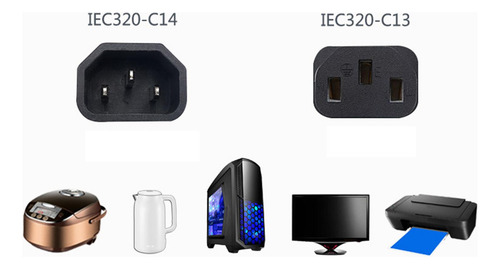 Xian Cable De Alimentación 1 Iec Macho A 4 Hembra Iec320