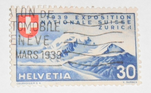 Selo Antigo Helvetia - Exposition Nationale Zurich - 1939