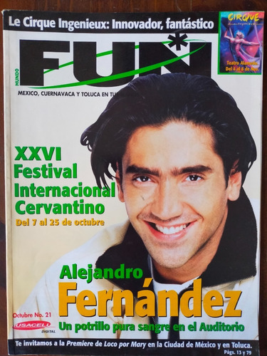 Alejandro Fernández En Portada De Revista Fun Año-1998