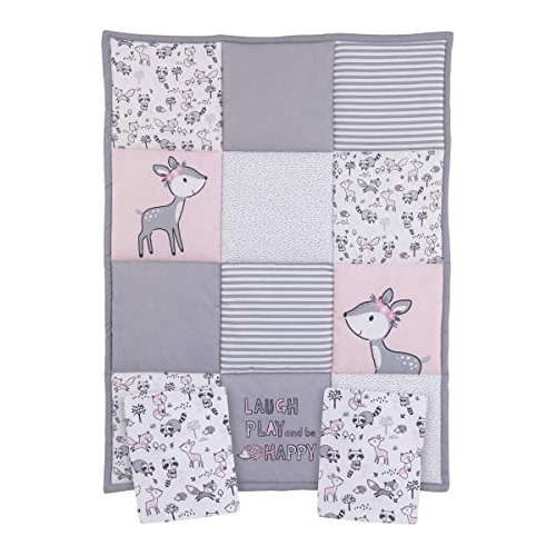 Little Love By Nojo Sweet Deer Grey Pink White Juego De...