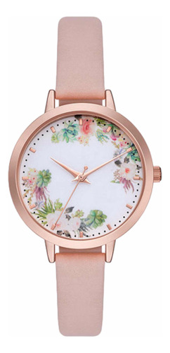 Reloj Opp Con Correa Rosa Para Mujer Importado