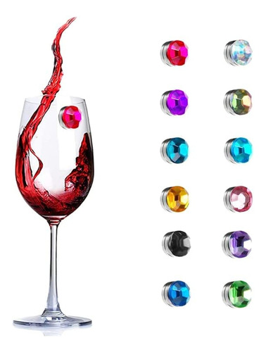 Lushy Juego 12 Dije Magnetico Copa Vino Swarovski Para Tallo