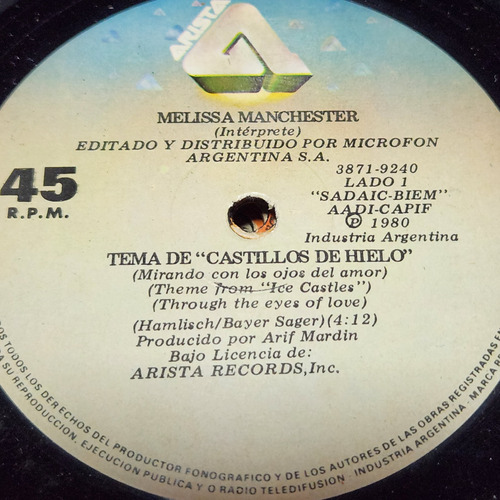 Simple Melissa Manchester 9240 Arista Records C6