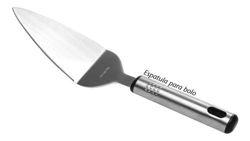 Espátula Para Cortar Bolo Pá Para Pizza Torta Aço Inox Cor Prateado