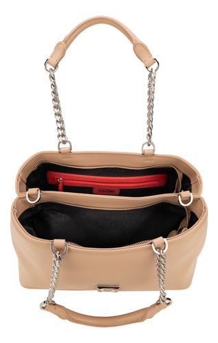 Bolsa Satchel Cloe Izisyla Mediano Color Marrón claro
