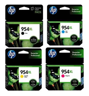 Kit Cartucho Hp 954xl Original Color Black 8700 8710 8715