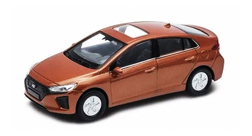 Auto Metalico Escala 1:36 Hyundai Ioniq Metalizado Marrón