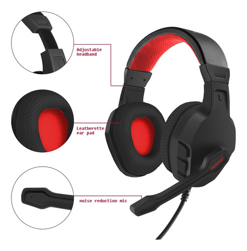 Audífonos Inalámbricos Para Juegos Nubwo U3 C/mic. P/pc, Ps4