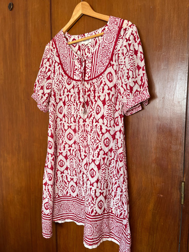 Vestido Algodón Talle L Origen India (Usado)