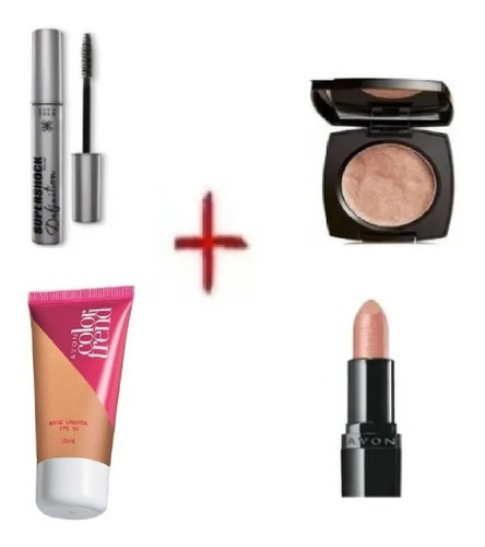 Maquiagem Mascara Avon Profissional Blush  Base Liquida  Kit