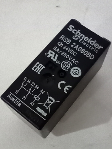 Relé Electromagnetico De Interface Rsb 2a08obd, Schneider.