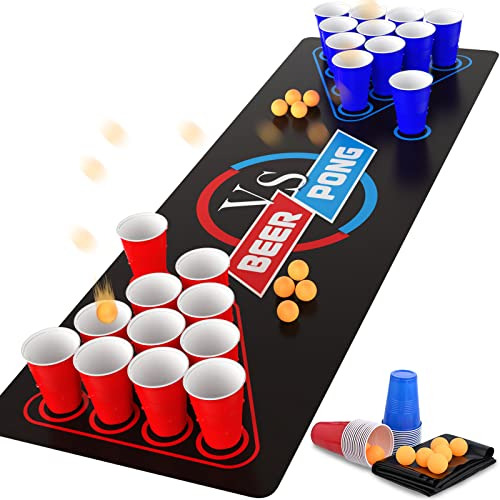 Tapete De Mesa Goldge Beer Pong, Juegos De Beber Para Fiesta