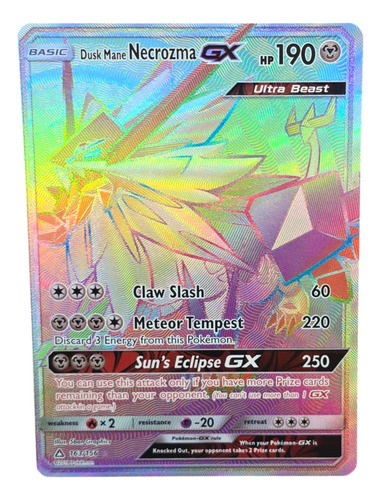 Pokemon Dusk Mane Necrozma Gx Hyper Rare 163/156 (Usado)