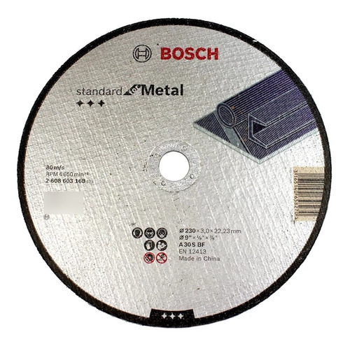 Disco De Corte Para Metal 230mm Grano 30 Bosch.