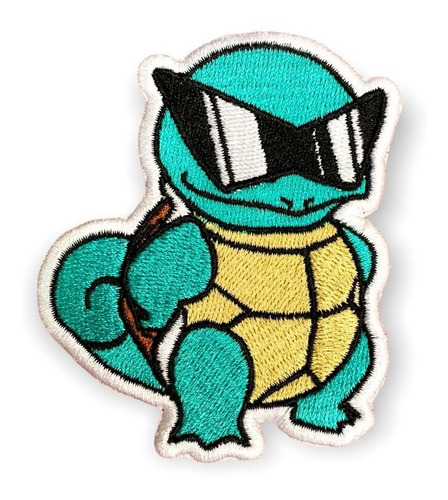 Parche Bordado Squirtle Del Escuadrón Gafas 