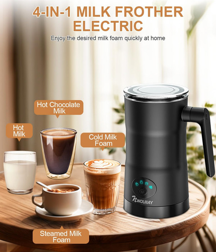 Espumador De Leche Eléctrico 4 En 1 11.8oz/350ml Espuma C...