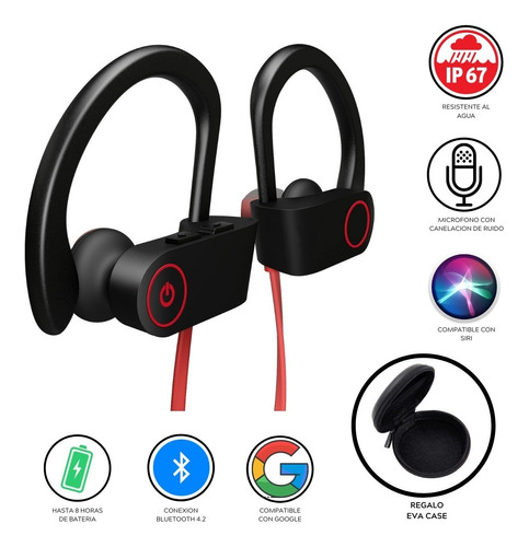 Auriculares Inalambricos Bluetooth U8 Upgrade V2.0  + Funda 