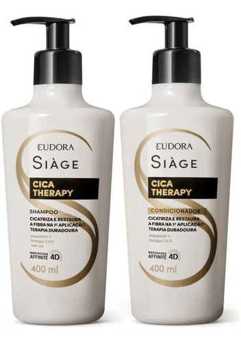 Kit Siàge Cica-therapy: Shampoo + Cond. 400ml - Recuperação
