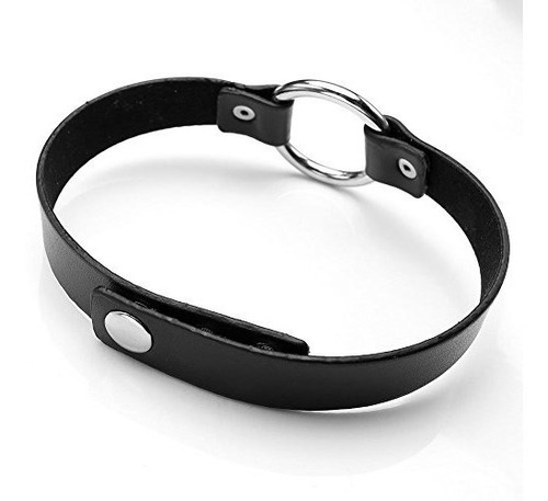 Collar Choker En Cuero Para Dama Gotica Rocker Metal Punk