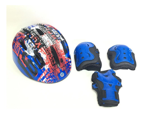 Set De Protecciones Y Casco Niño Incluye Muñequera Hook 