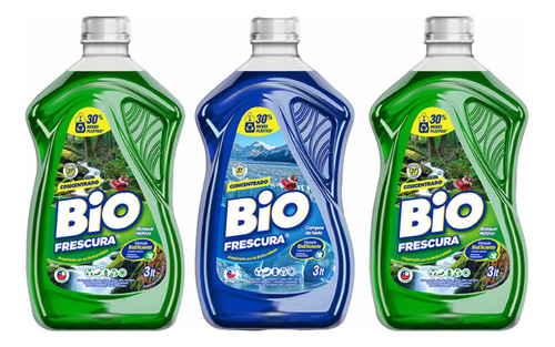 Detergente Bio Frescura Concentrado 3 Litros X3 Envío Gratis