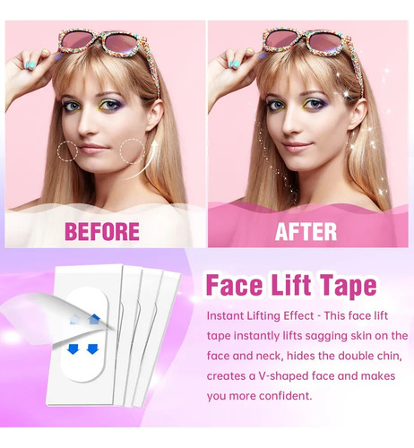 . Cinta De Estiramiento Facial, Cinta Facial Invisible Como