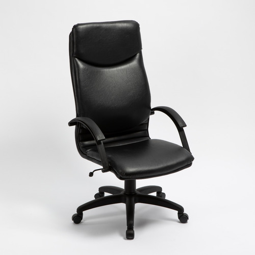 Imagen 1 de 10 de Sillón De Oficina Electra Alto Total Black Diseño Rossi