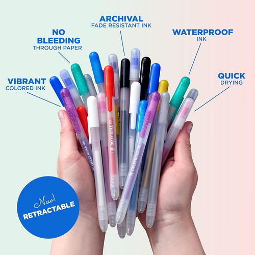 Lapiceros De Gel Retractiles Sakura Gelly Roll De Color Transparente Multicolor