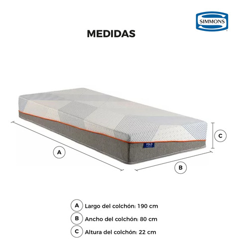 Colchón Simmons En Caja 190x80