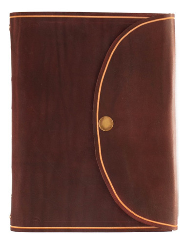 Imagen 1 de 4 de Bitacora Grande 22cm X 16cm 100 Hojas Forrado En Cuero