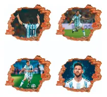 Comprar Vinilos Decorativos Infantiles Pared Rota 3d Futbol Messi
