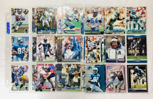 Nfl Tarjetas Leones De Detroit Colección 66 Piezas Lote