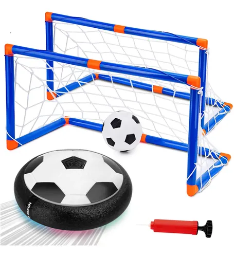Balón De Fútbol Flotante Con Luces LED – Air Power Soccer Con 2 Porterías, Recargable Por USB, Para Niños De 3 A 12 Años, Interior Y Exterior
