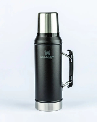 Botella termo Stanley Classic, 950 ml, color negro mate