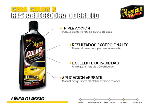 Cera Restablecedora De Brillo Colorx Meguiar's Classic 473ml
