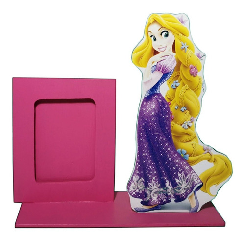  Portaretrato De Madera Mdf Princesa Rapunzel 