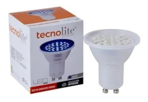 Lampara Led Gu10-smdled/3w Tecnolite Luz Azul