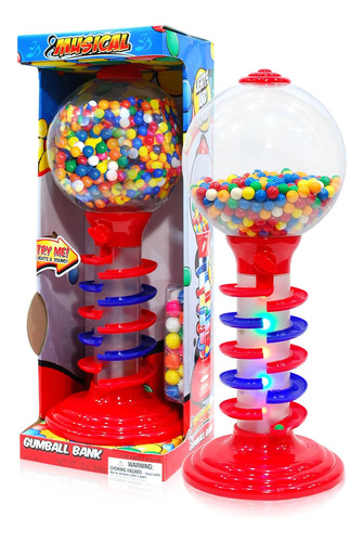 Dulce N Fun Light And Sound Spiral Gumball Bank Con 340g Gum