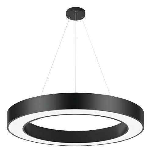 Lámpara Led Colgante Redonda Moderna 60cm 42w Fp 0.97 Estructura Luz Cálida 3000k